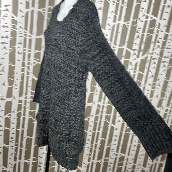 Effeci Woman Plus Size Longline Sweater 3X Charcoal Black - Picture 3 of 10